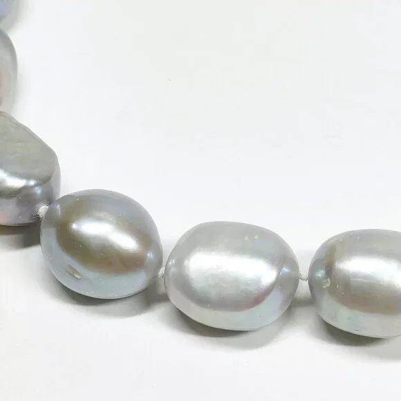 Jewelry Necklace Pearl Silver Grays 438648 - Picture 5 of 9